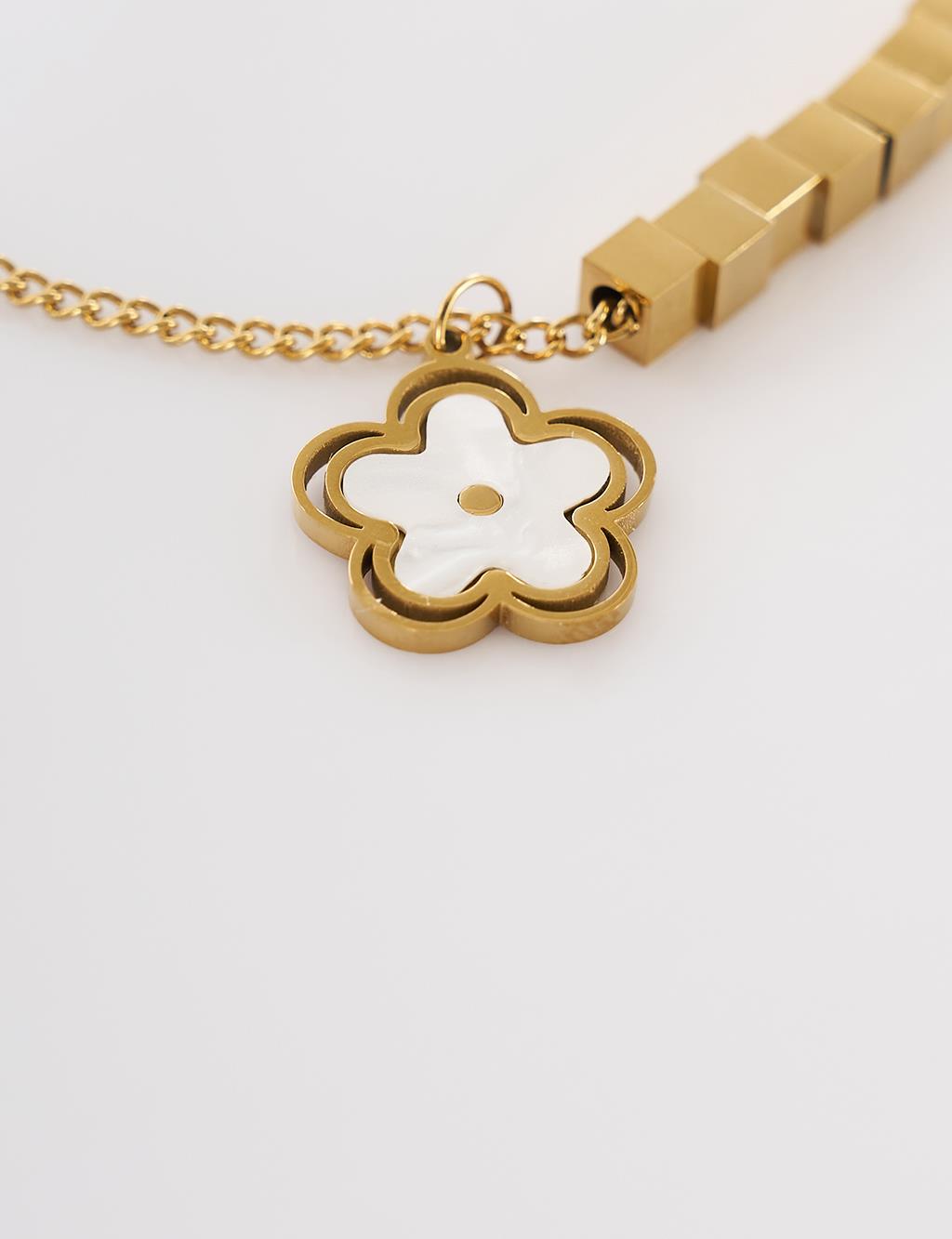 Minimal Charm Stainless Steel Bracelet – Gold