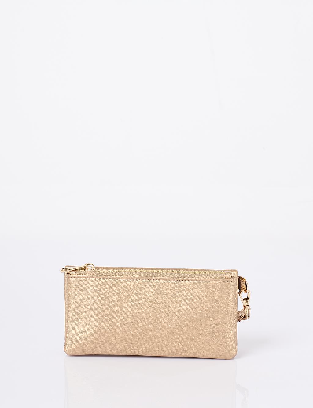 Zip-Around Large Wallet Gold
