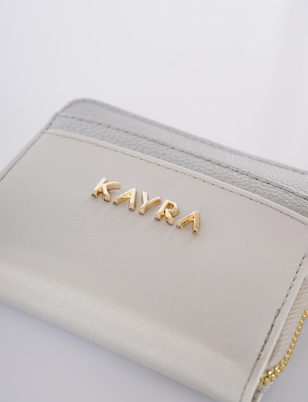 Logo-Embellished Mini Wallet - Gray