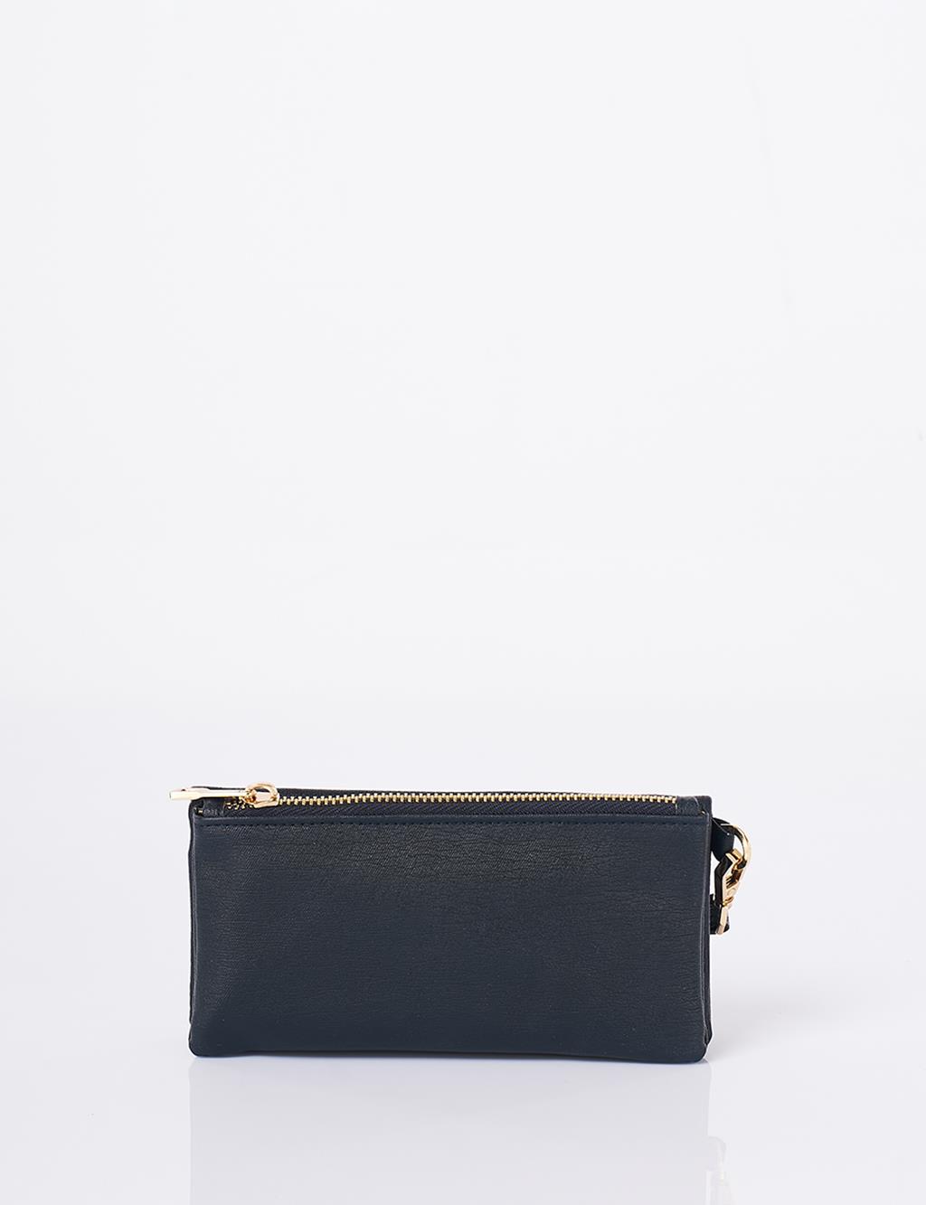 Zip-Around Large Wallet Navy 