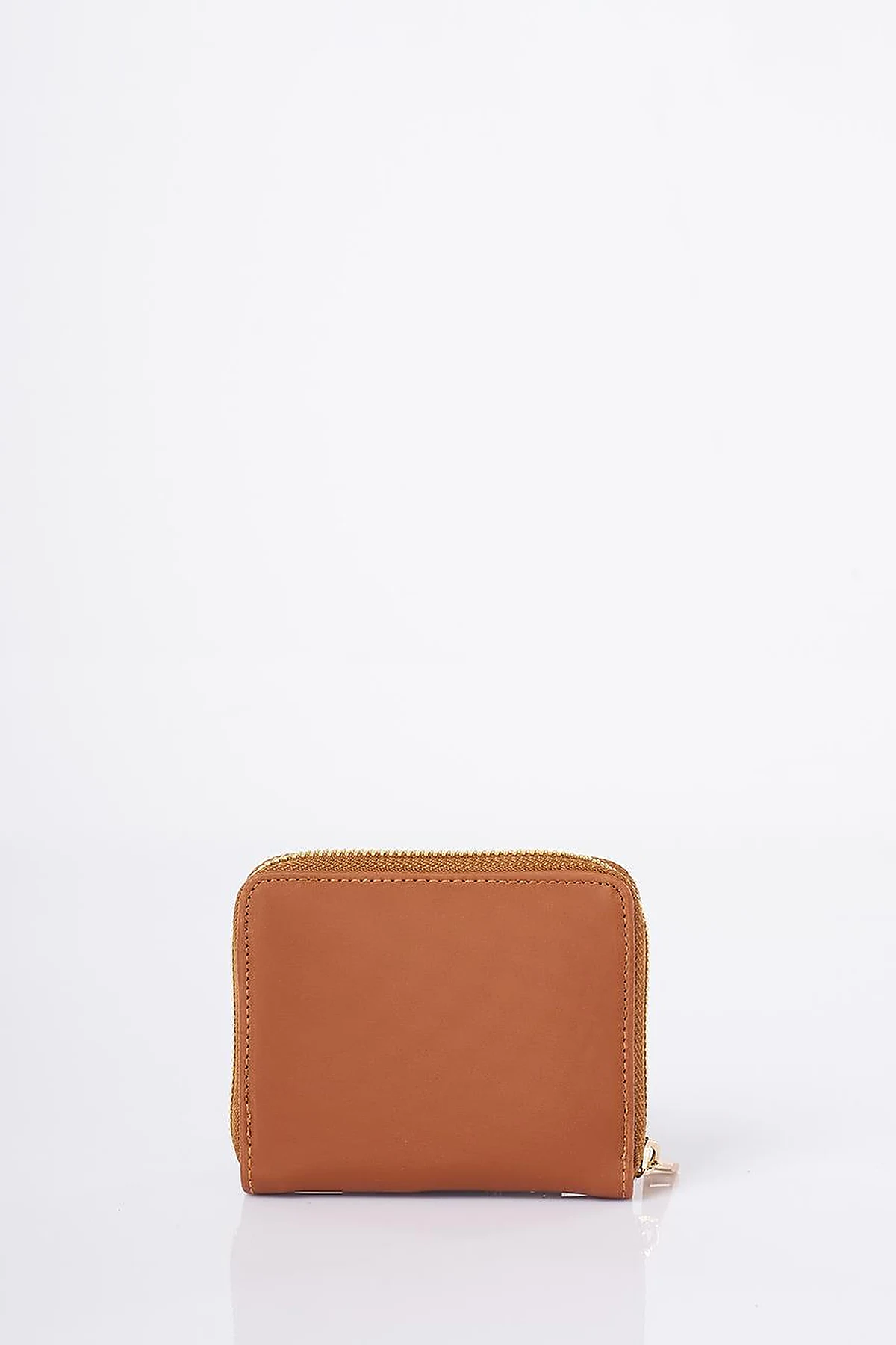 Logolu Mini Cüzdan Camel