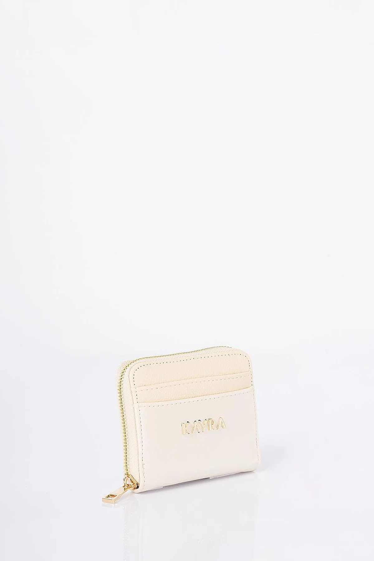 Logo-Embellished Mini Wallet - Cream