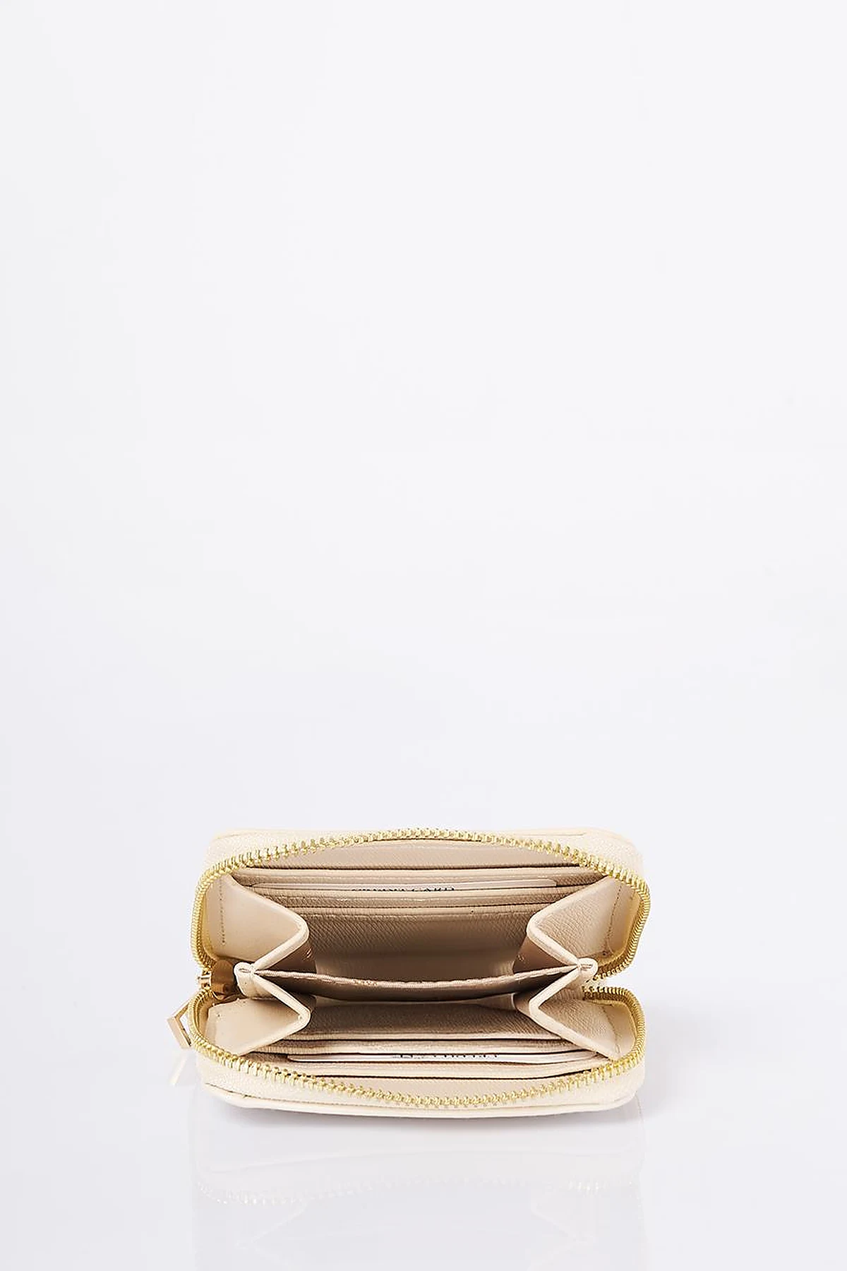 Logo-Embellished Mini Wallet - Cream