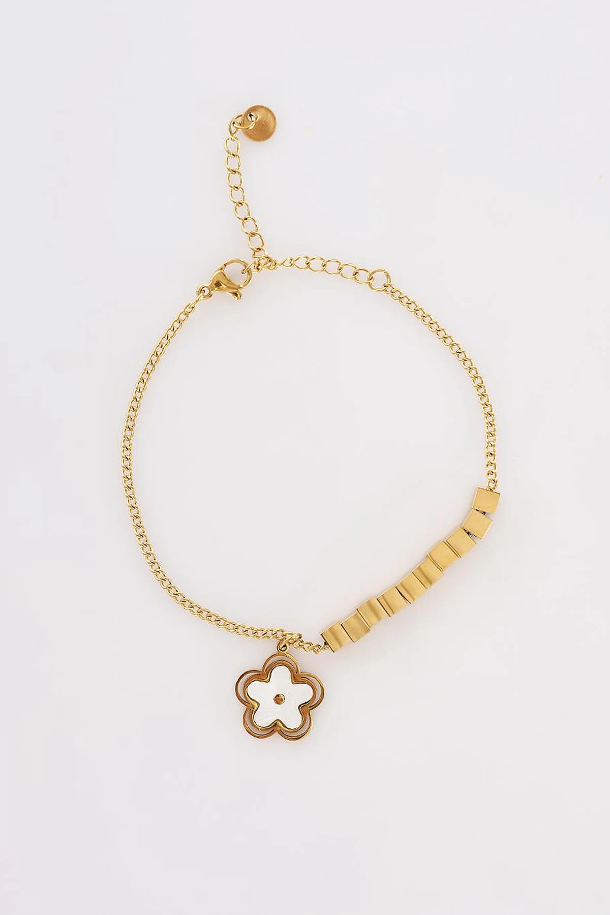 Minimal Charm Stainless Steel Bracelet – Gold