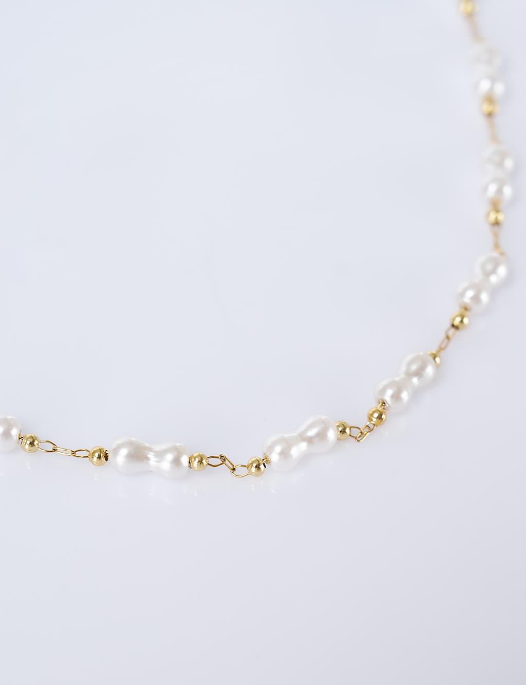 Pearl Detail Necklace Gold