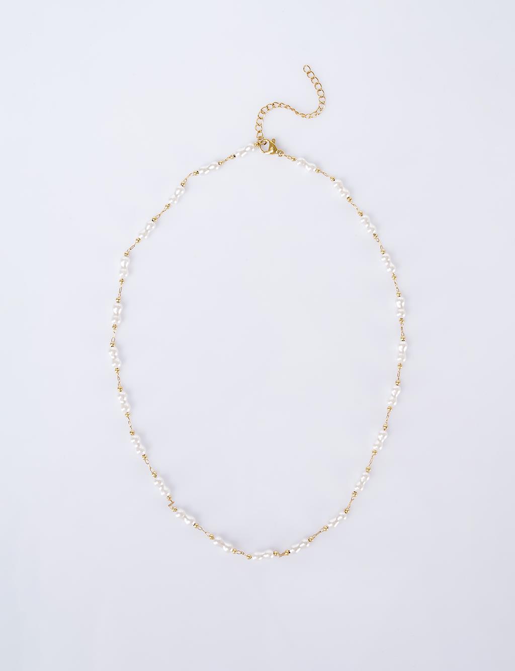 Pearl Detail Necklace Gold