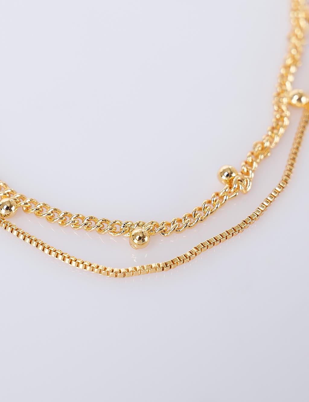 Double-Look Anklet Gold