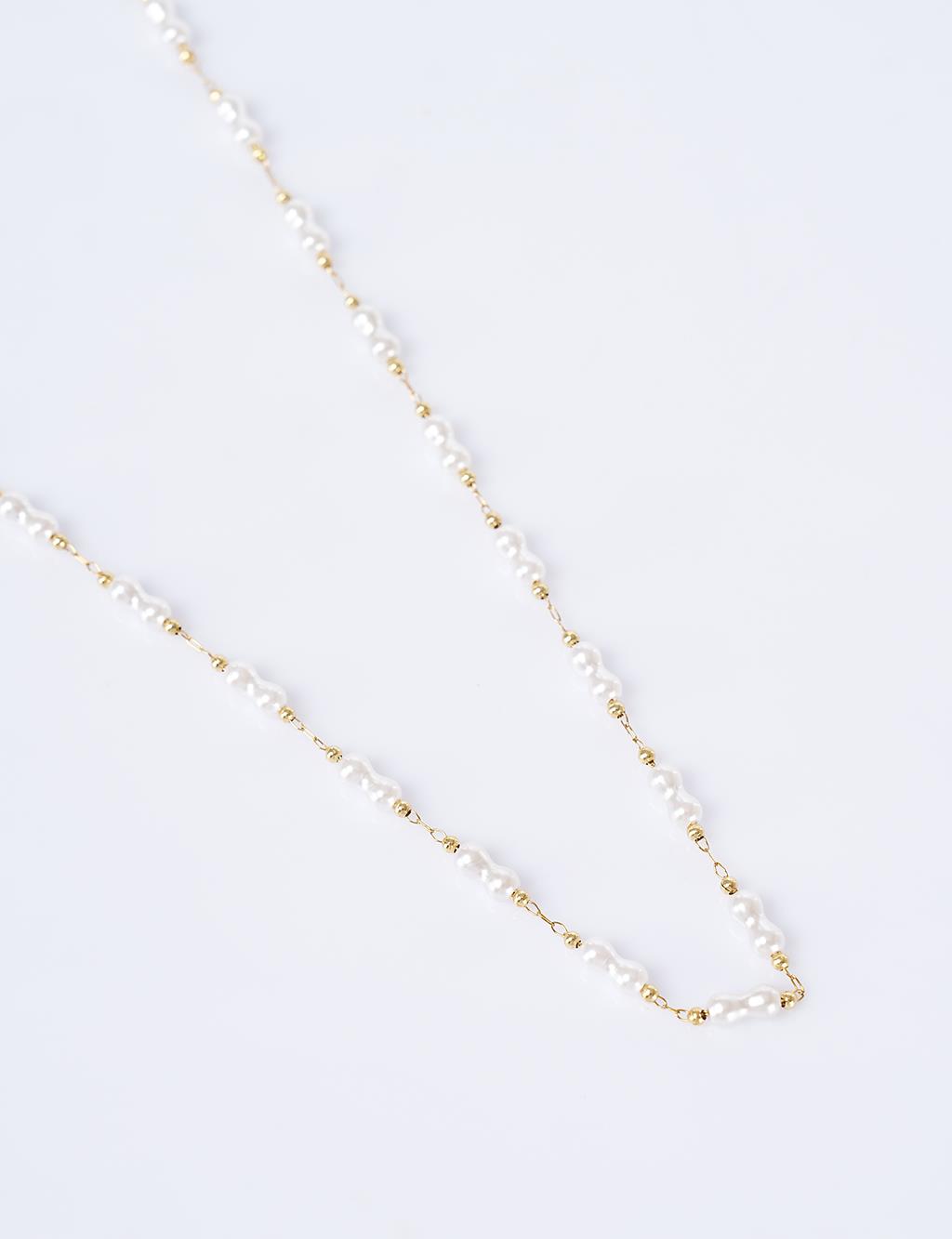 Pearl Detail Necklace Gold