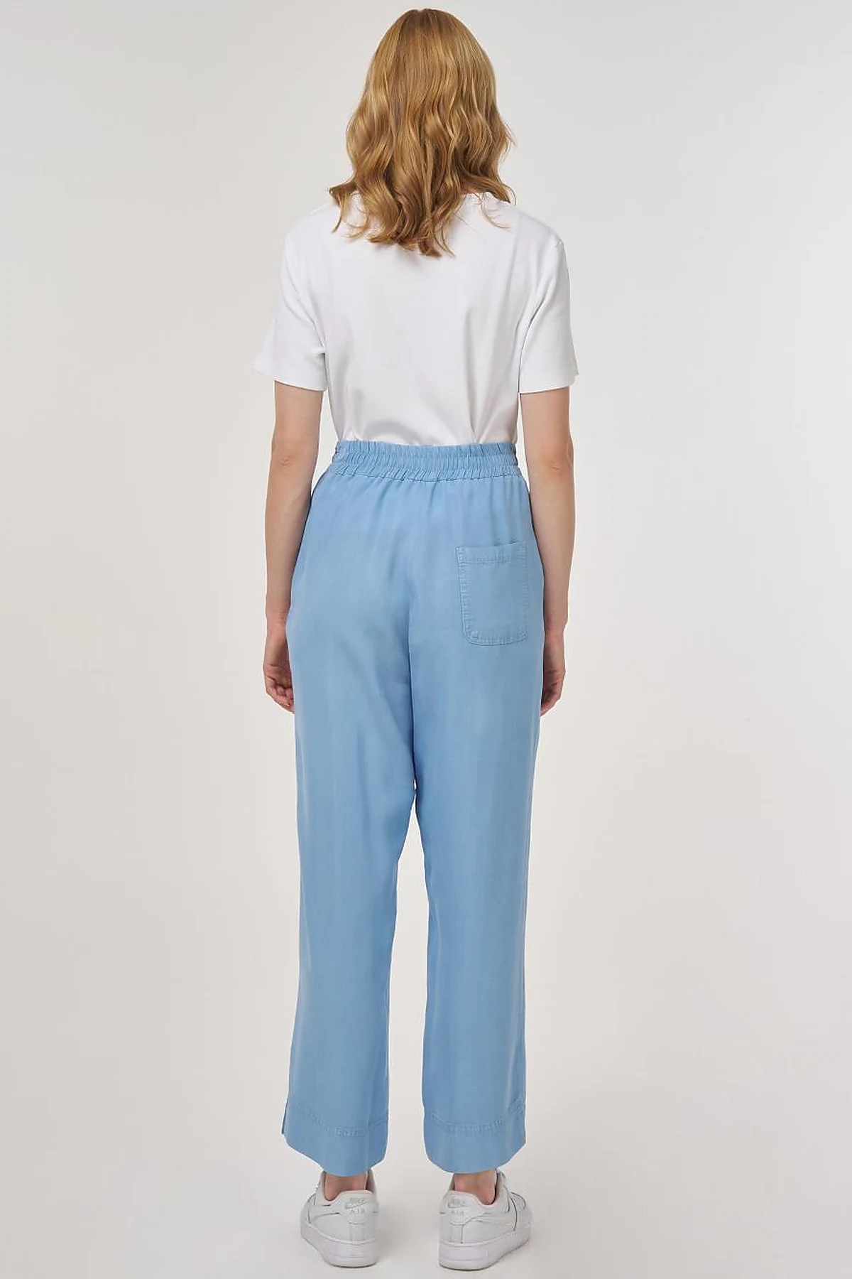 Wide Leg Lyocell Pants Ice Blue
