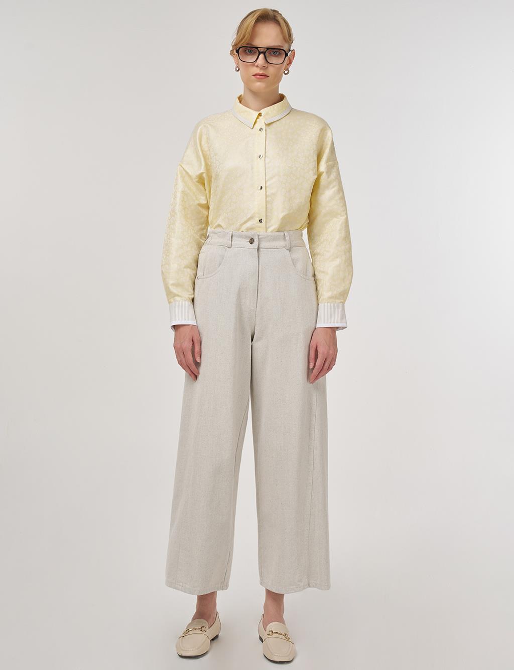 Pocket-Detail Marine Fit Denim Pants Gray 