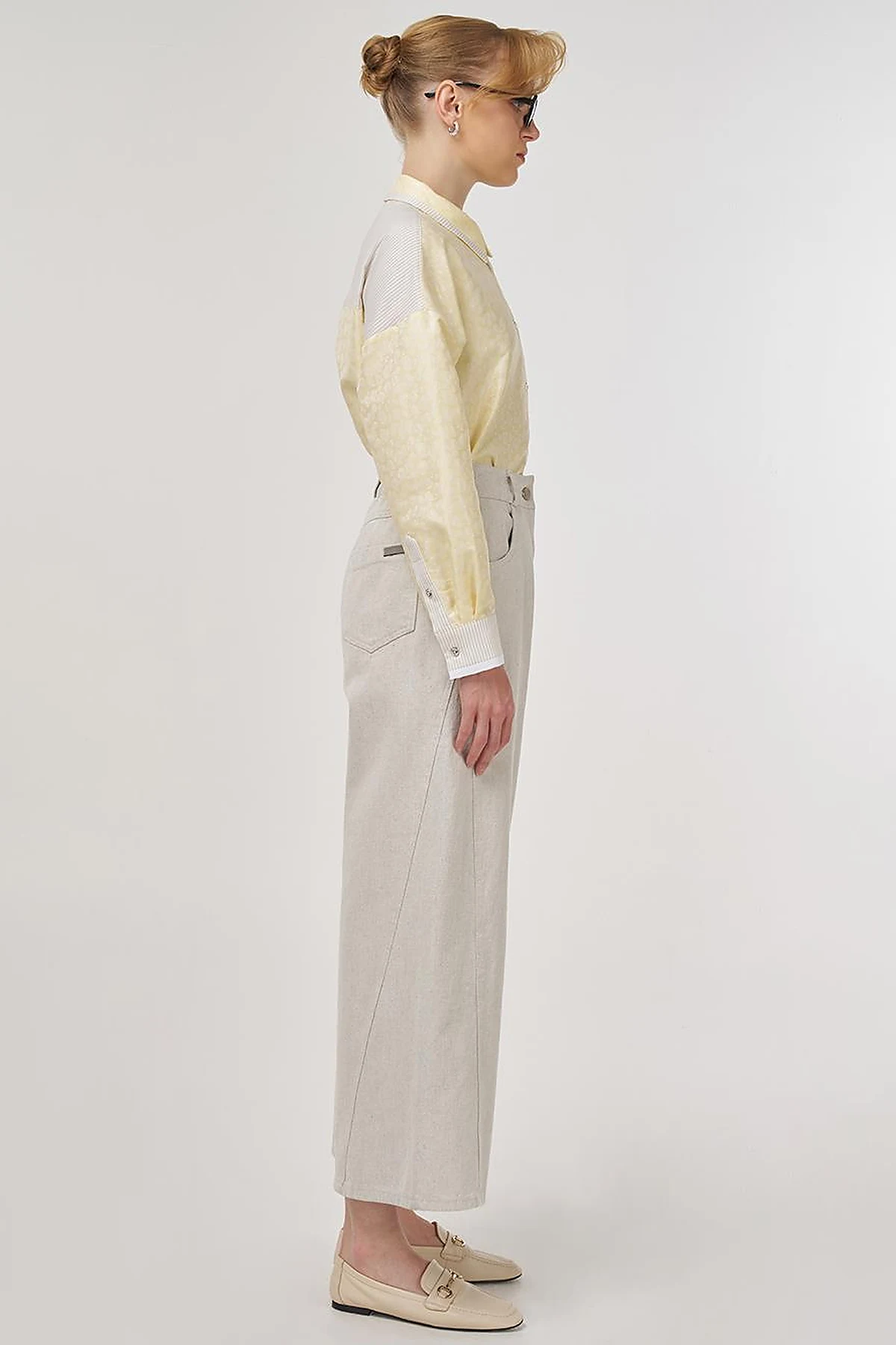 Pocket-Detail Marine Fit Denim Pants Gray 