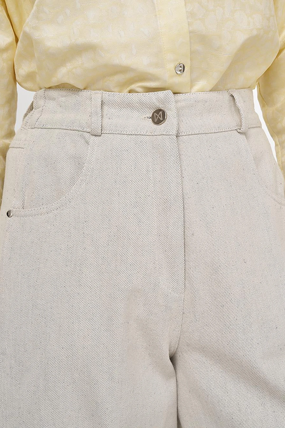 Pocket-Detail Marine Fit Denim Pants Gray 