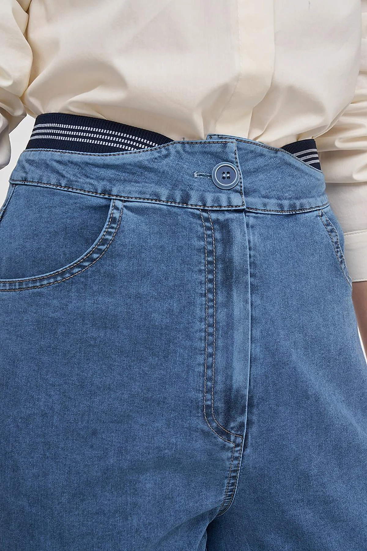 Relax Fit Denim Pants Towel-Washed