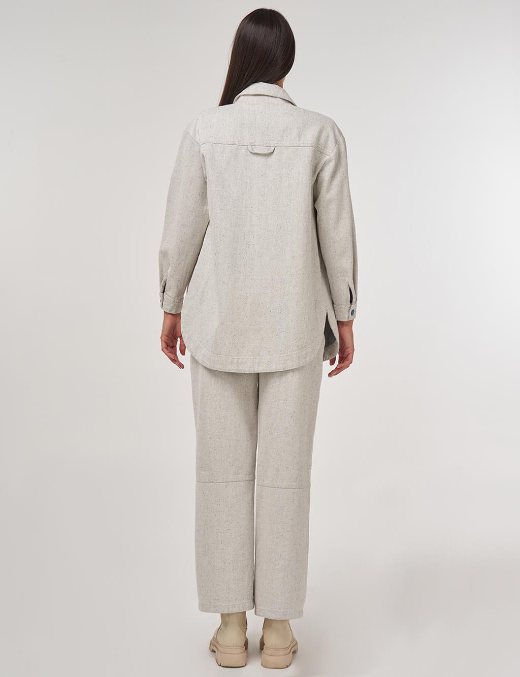 Double-Pocket Denim Jacket Gray