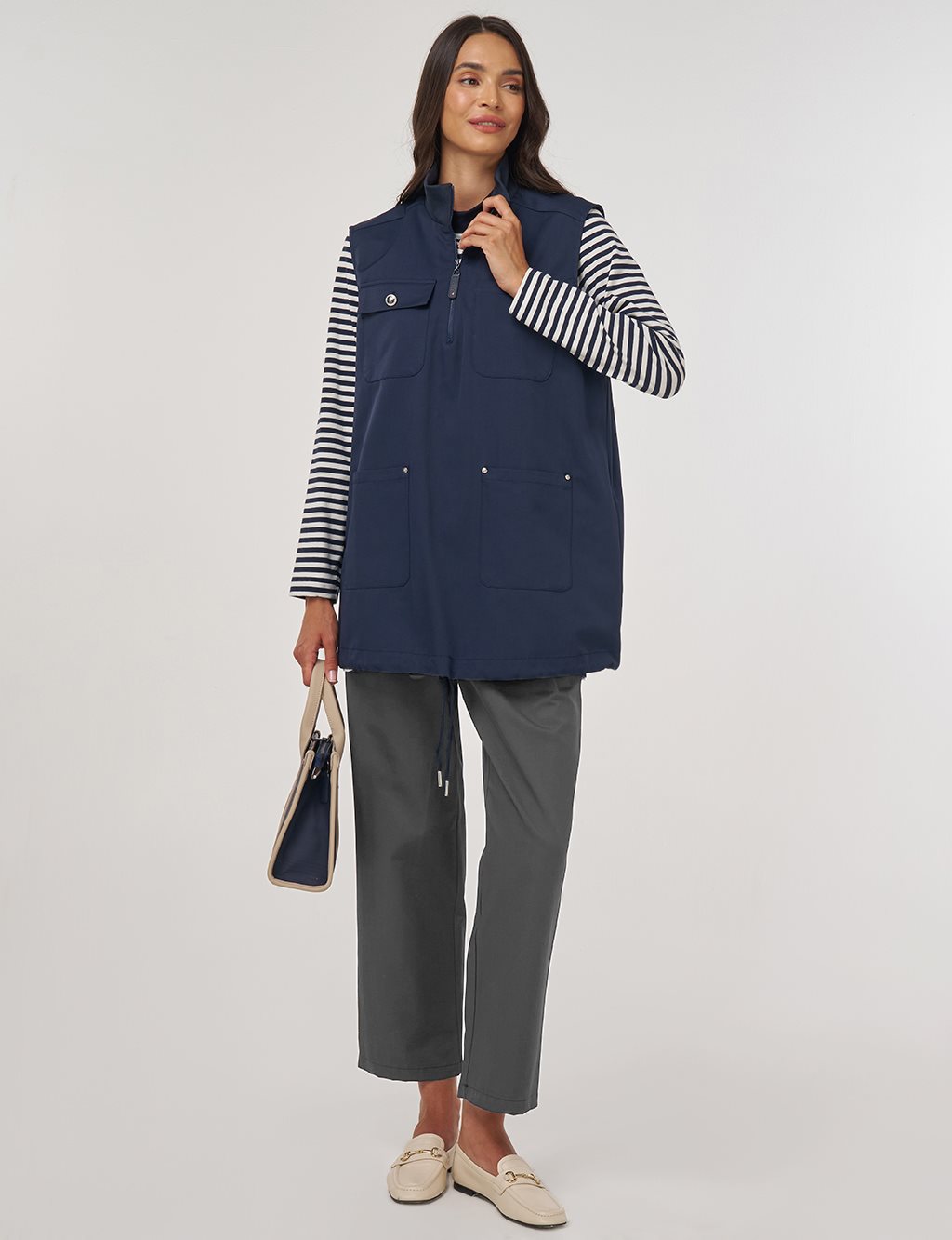 Vest and Sweatshirt Set Dark Navy