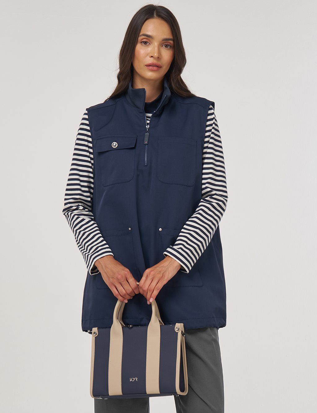 Vest and Sweatshirt Set Dark Navy