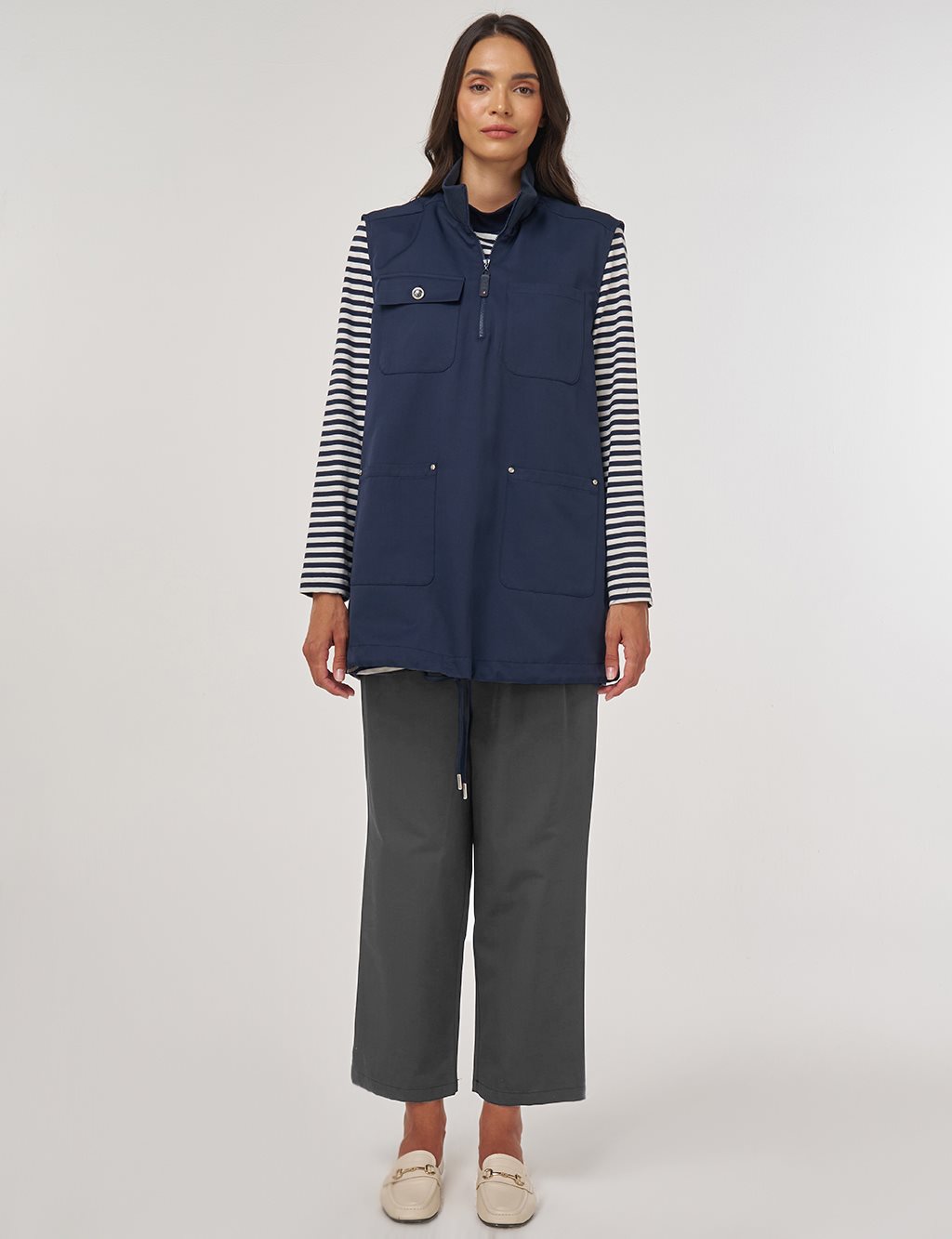 Vest and Sweatshirt Set Dark Navy
