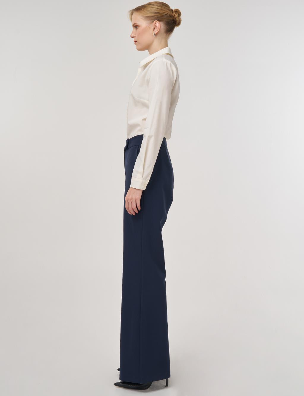 Flared-Leg Pants Dark Navy
