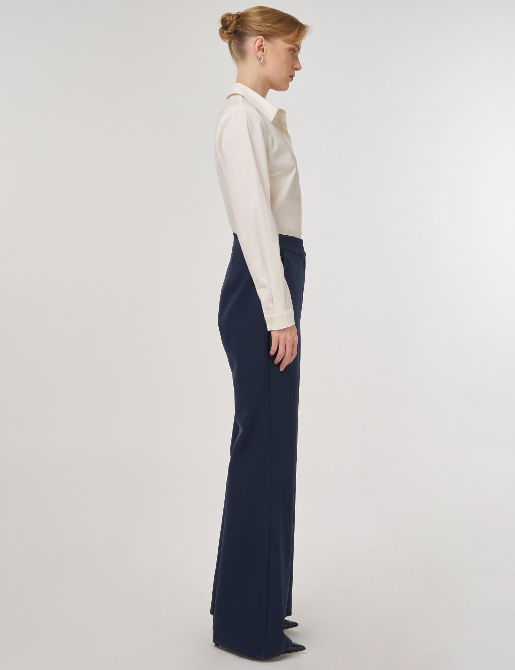 Flared-Leg Pants Dark Navy
