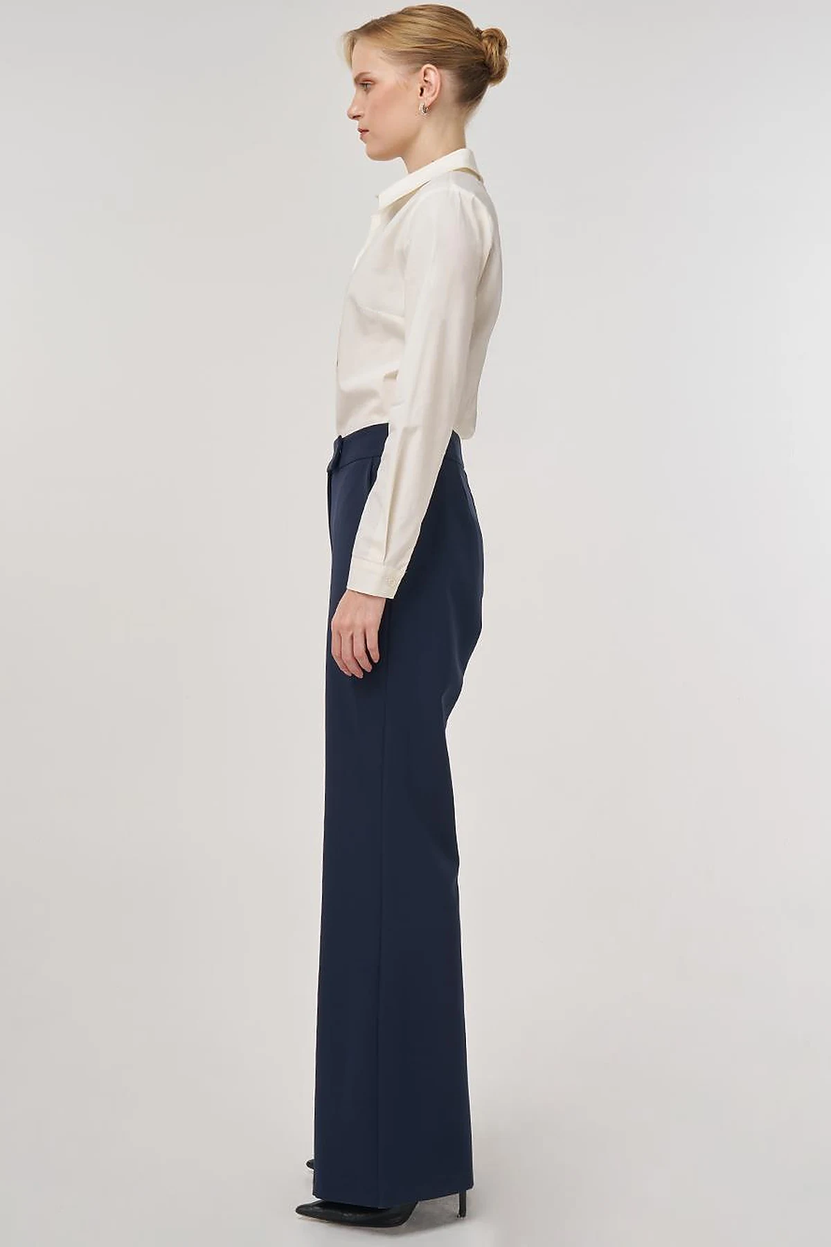 Flared-Leg Pants Dark Navy