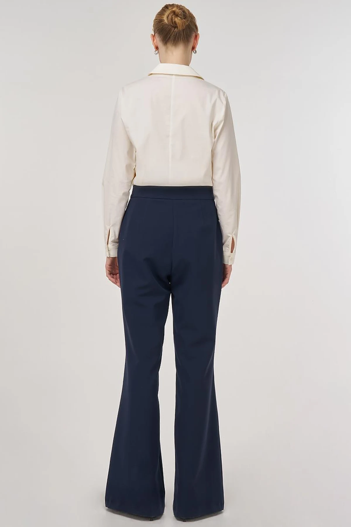 Flared-Leg Pants Dark Navy