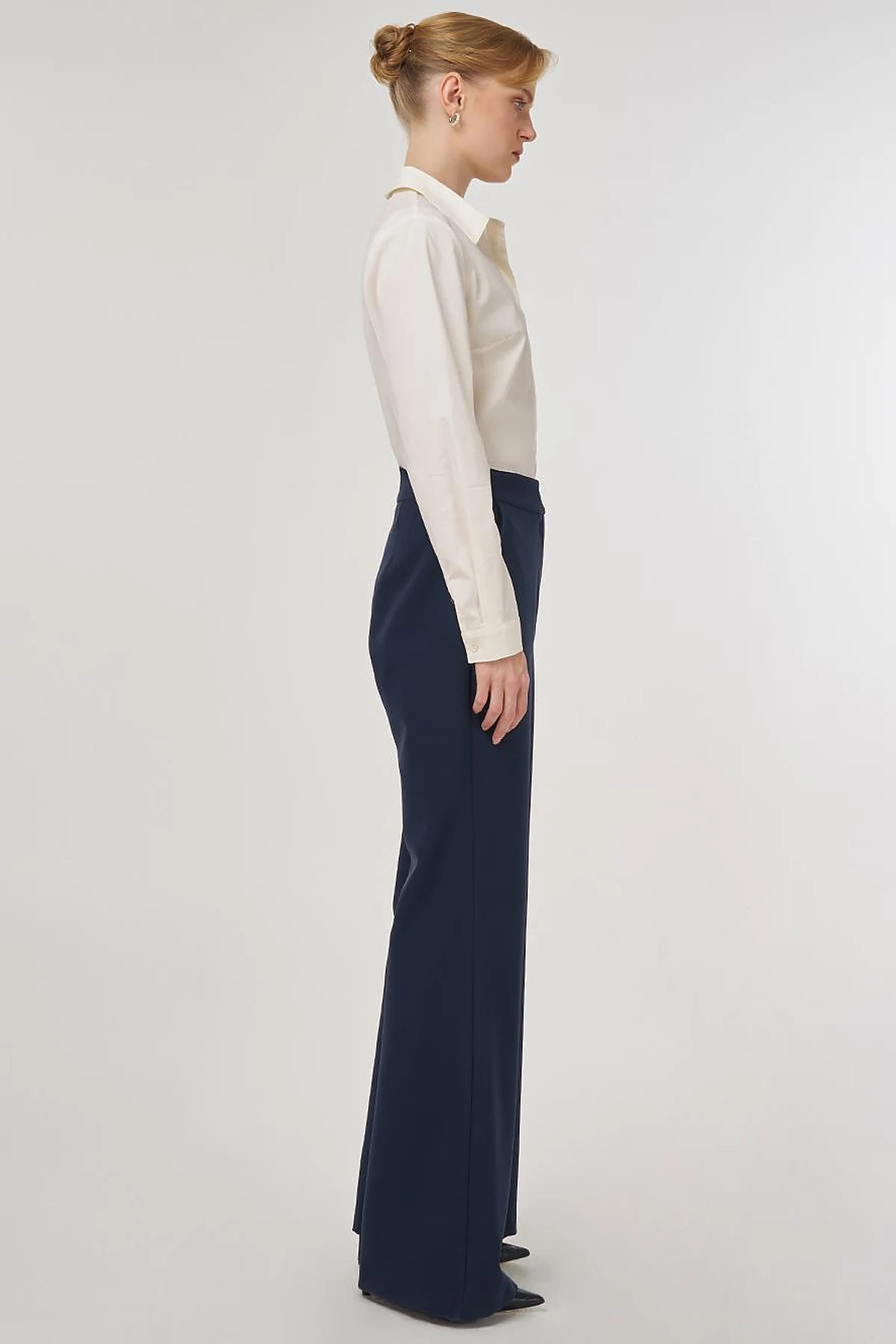 Flared-Leg Pants Dark Navy