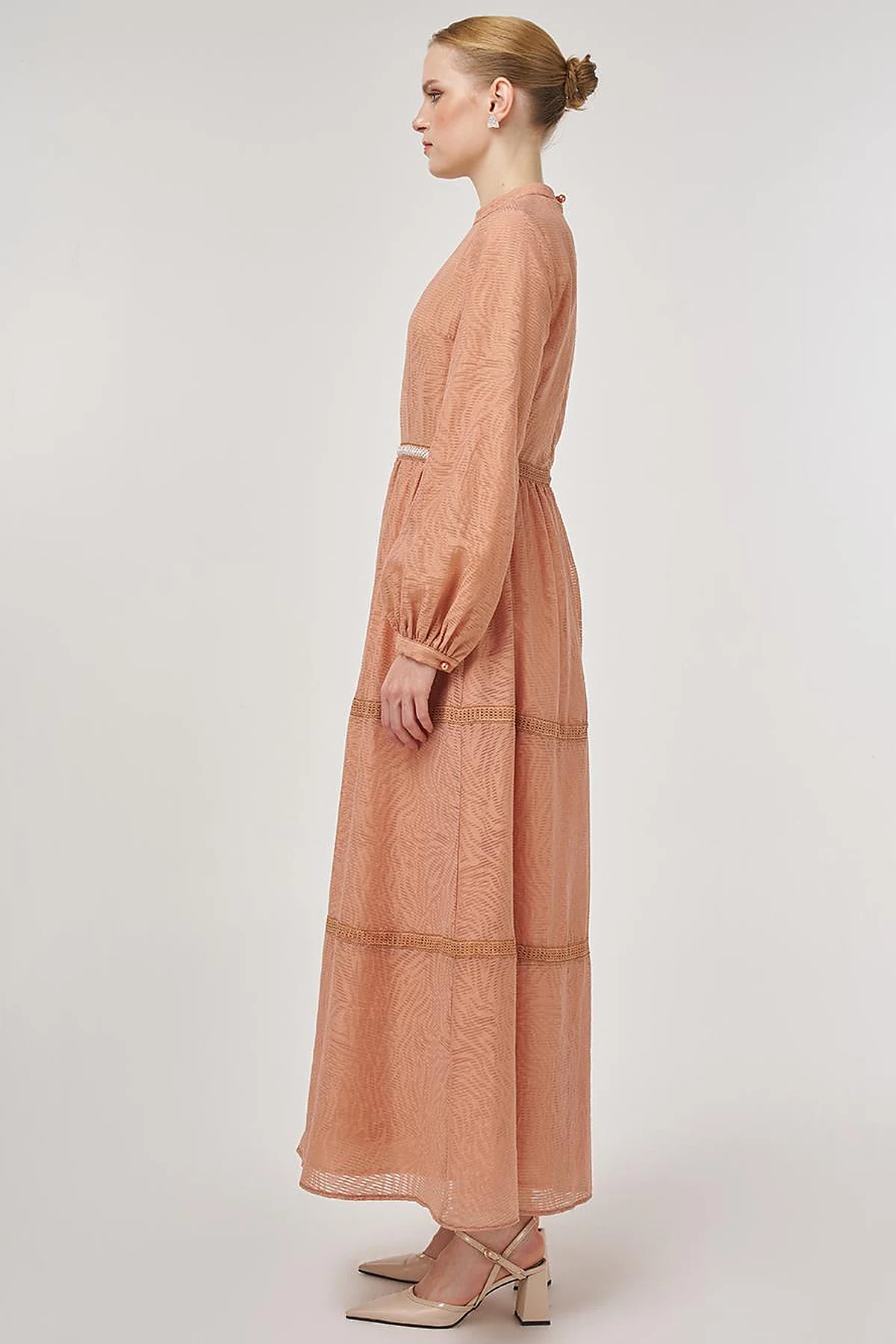 Pearl-Detail Viscose Dress