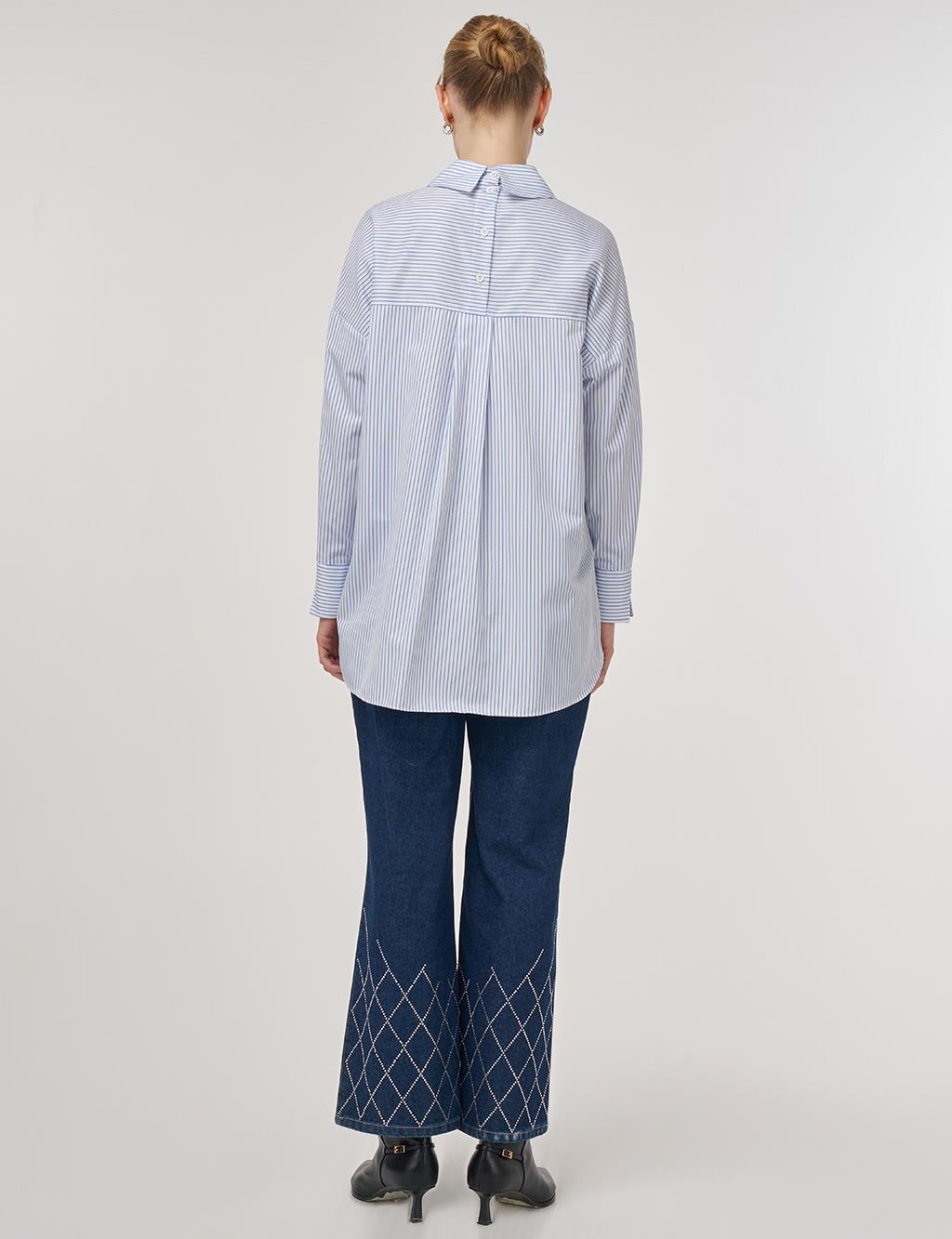 Pearl-Embellished Cotton Blouse Optical White