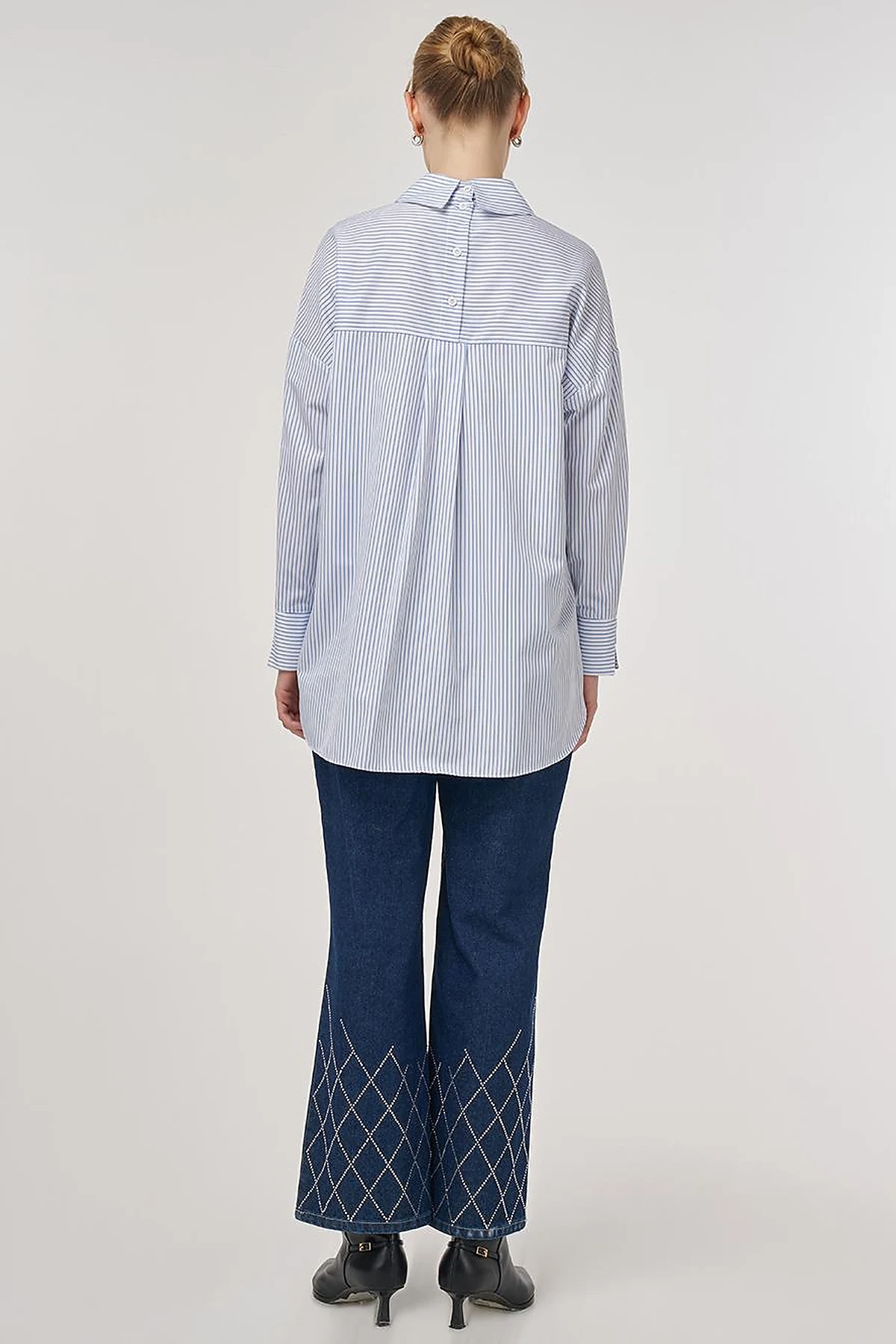 Pearl-Embellished Cotton Blouse Optical White