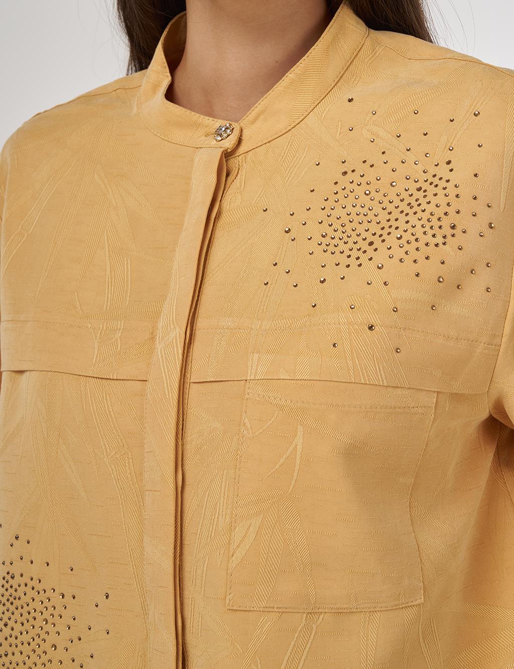 Hotfix-Printed Modal Two-Piece Set Saffron