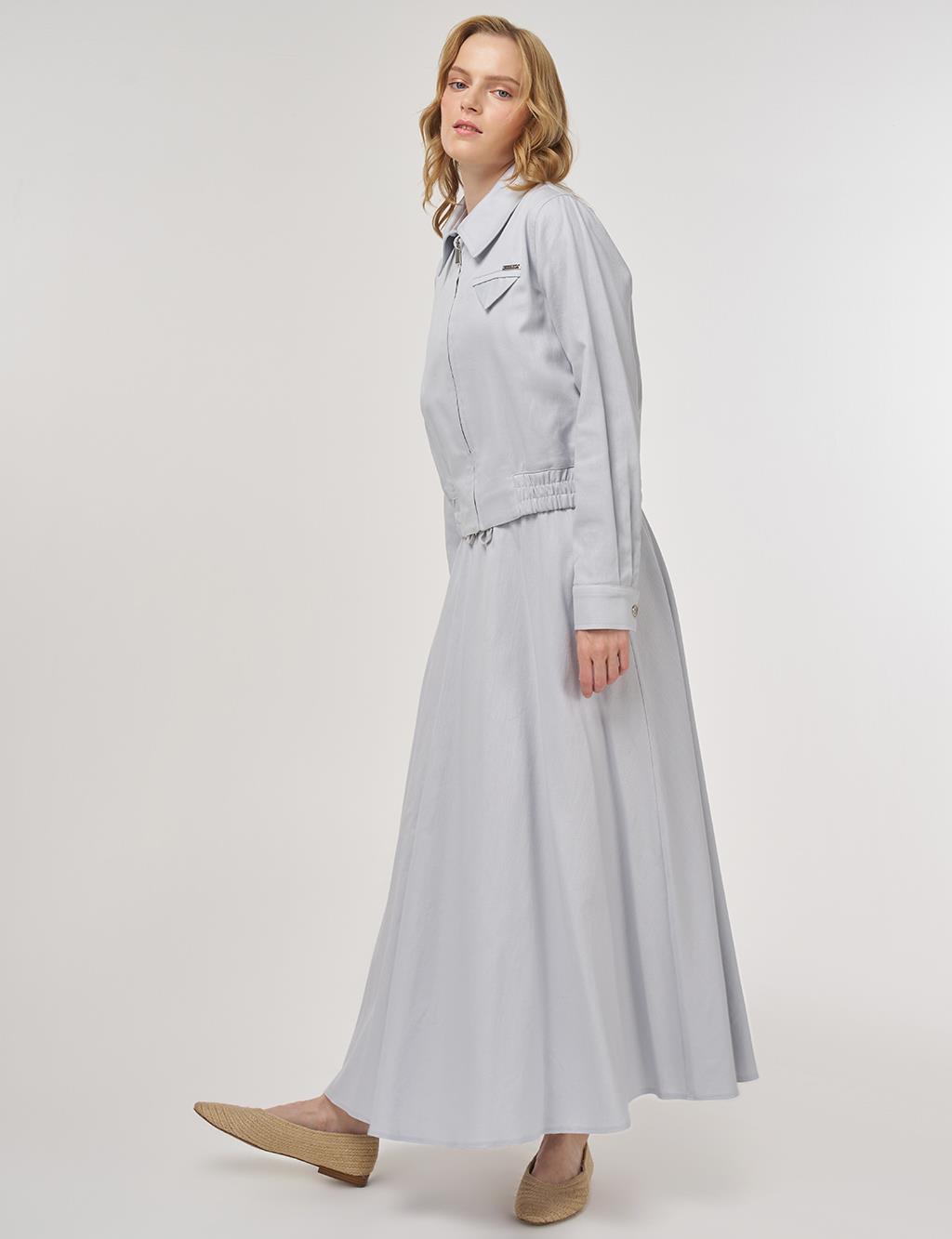 100% Cotton Skirt Set Blue