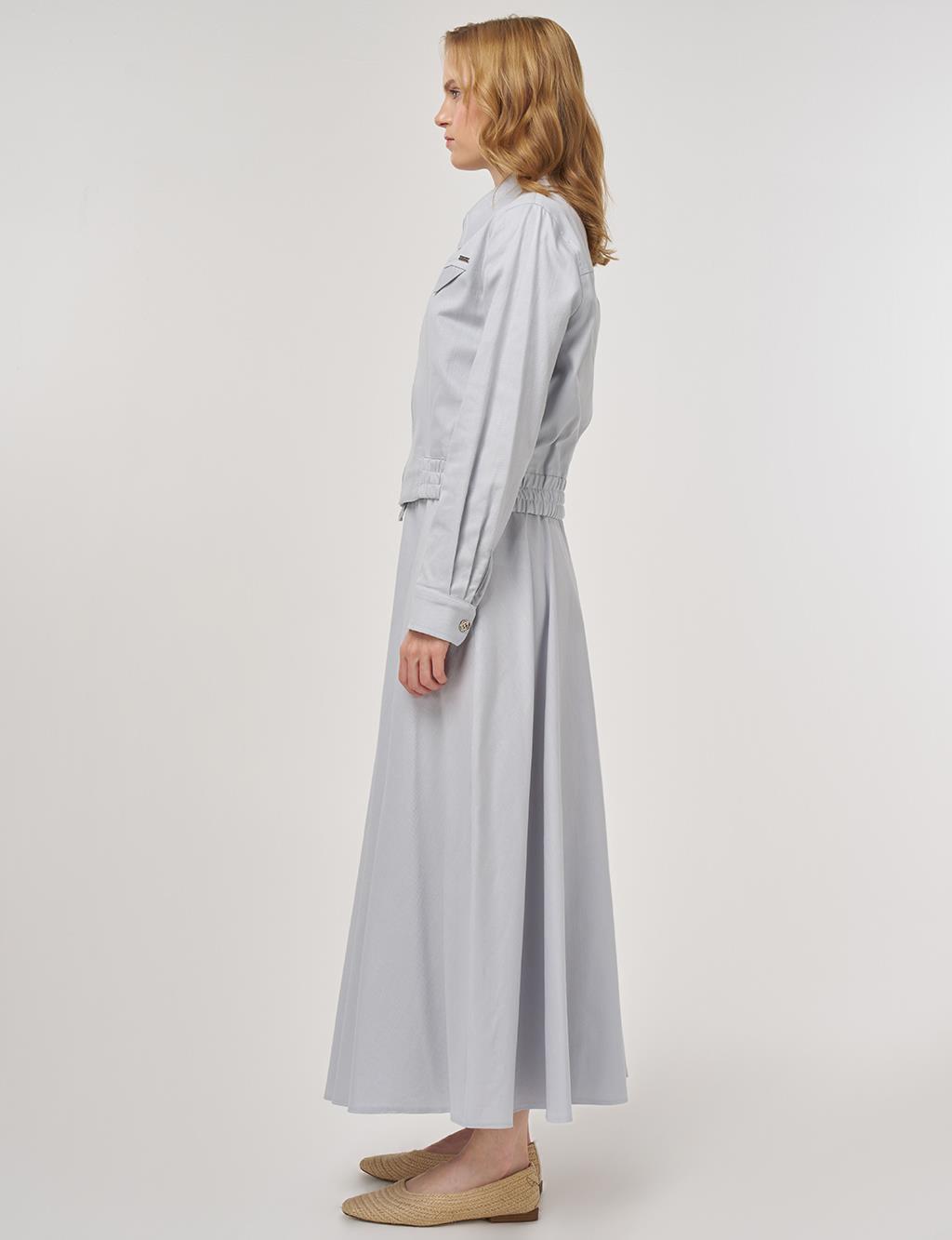 100% Cotton Skirt Set Blue