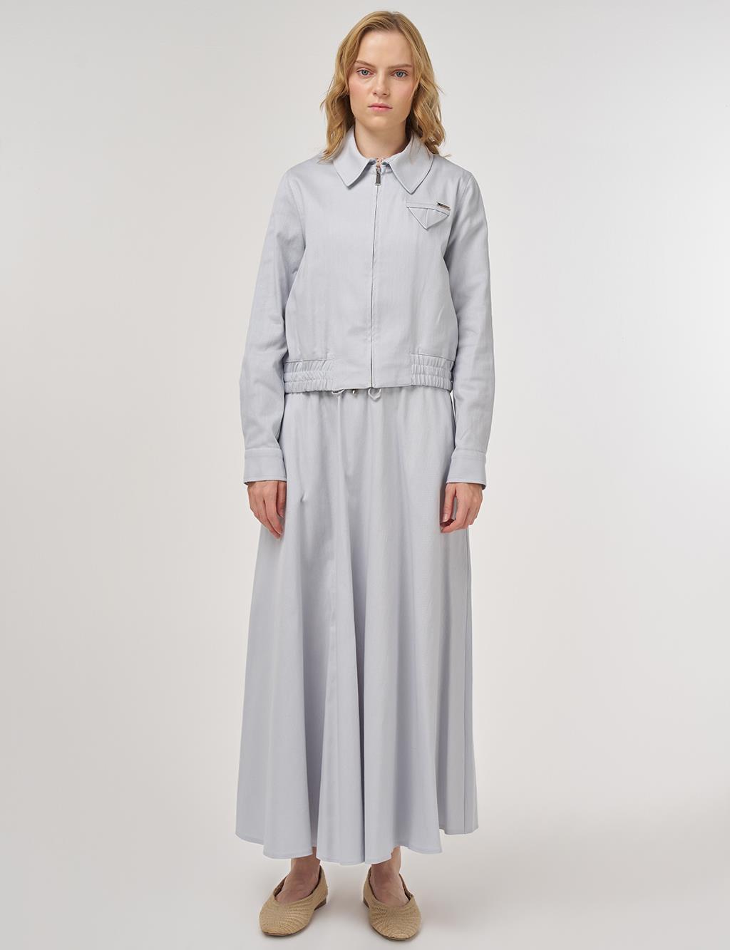 100% Cotton Skirt Set Blue