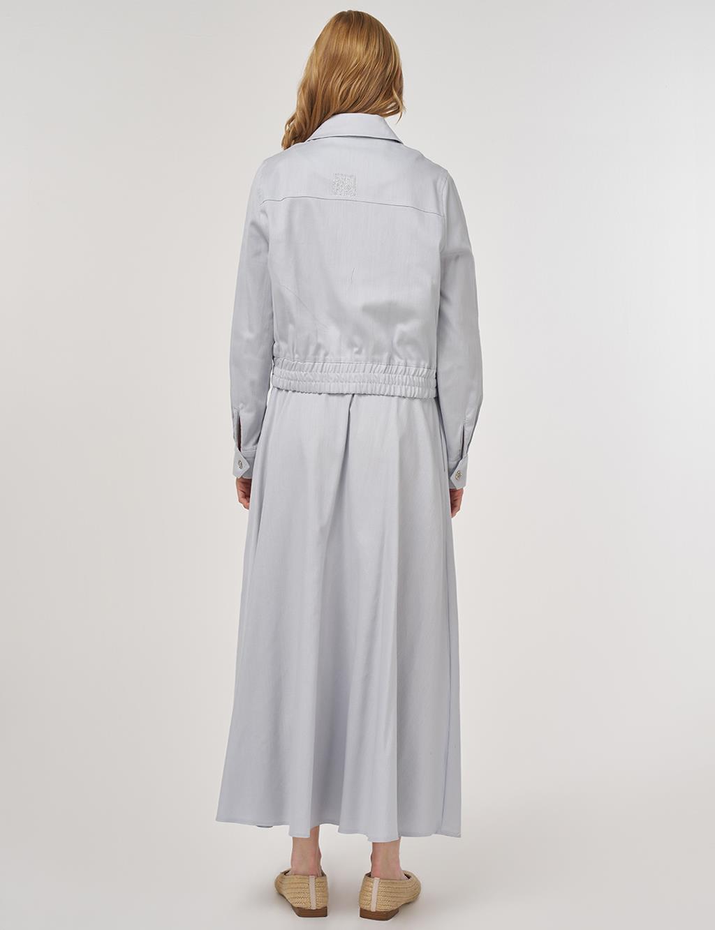 100% Cotton Skirt Set Blue