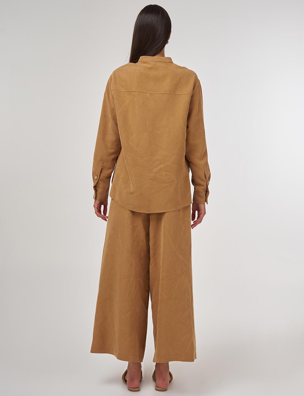 Hotfix-Printed Modal Two-Piece Set Tobacco