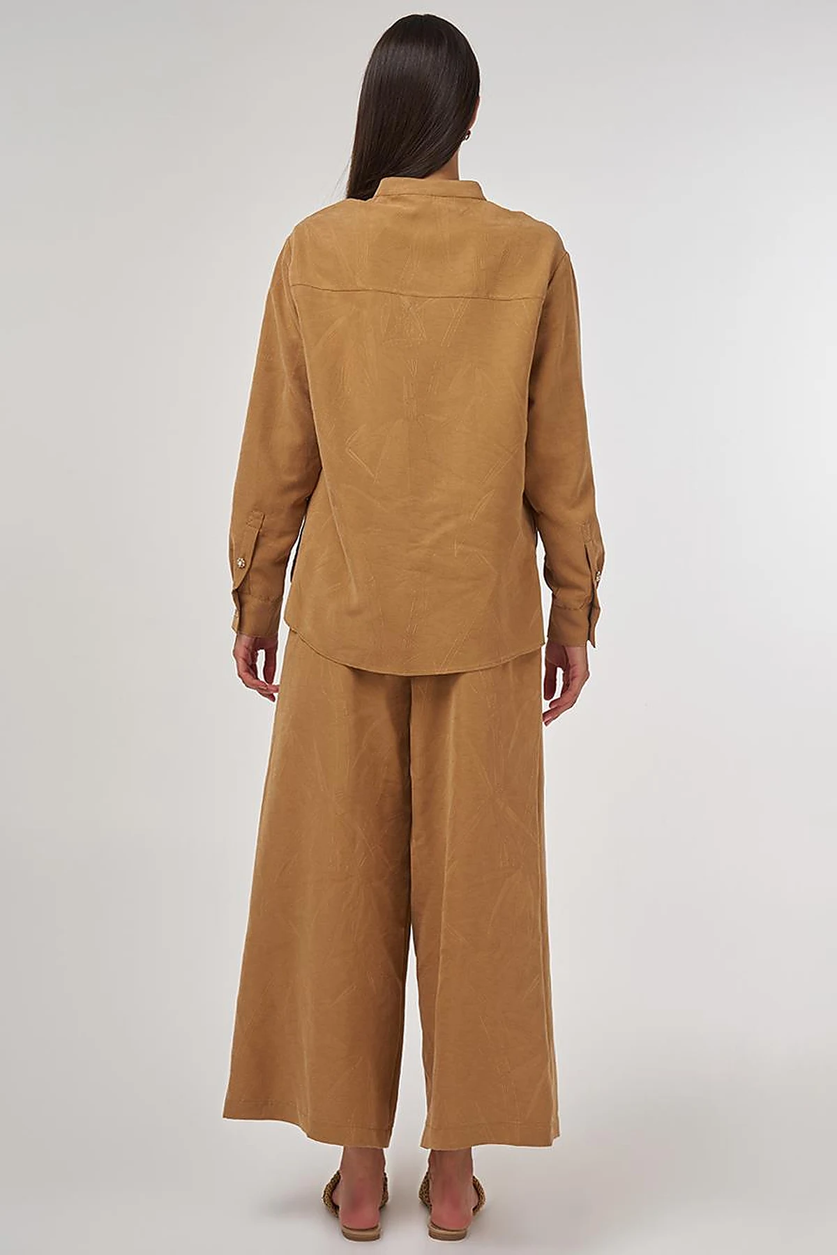 Hotfix-Printed Modal Two-Piece Set Tobacco