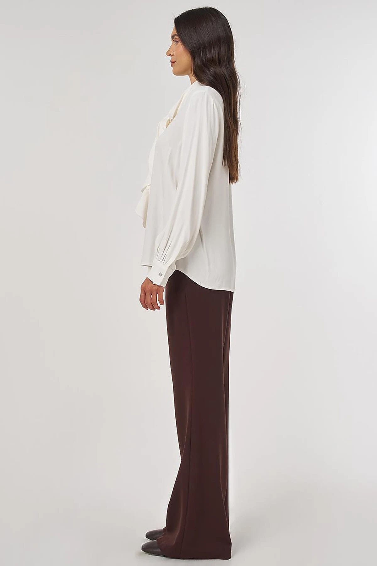 Ruffled Elegant Blouse Ecru