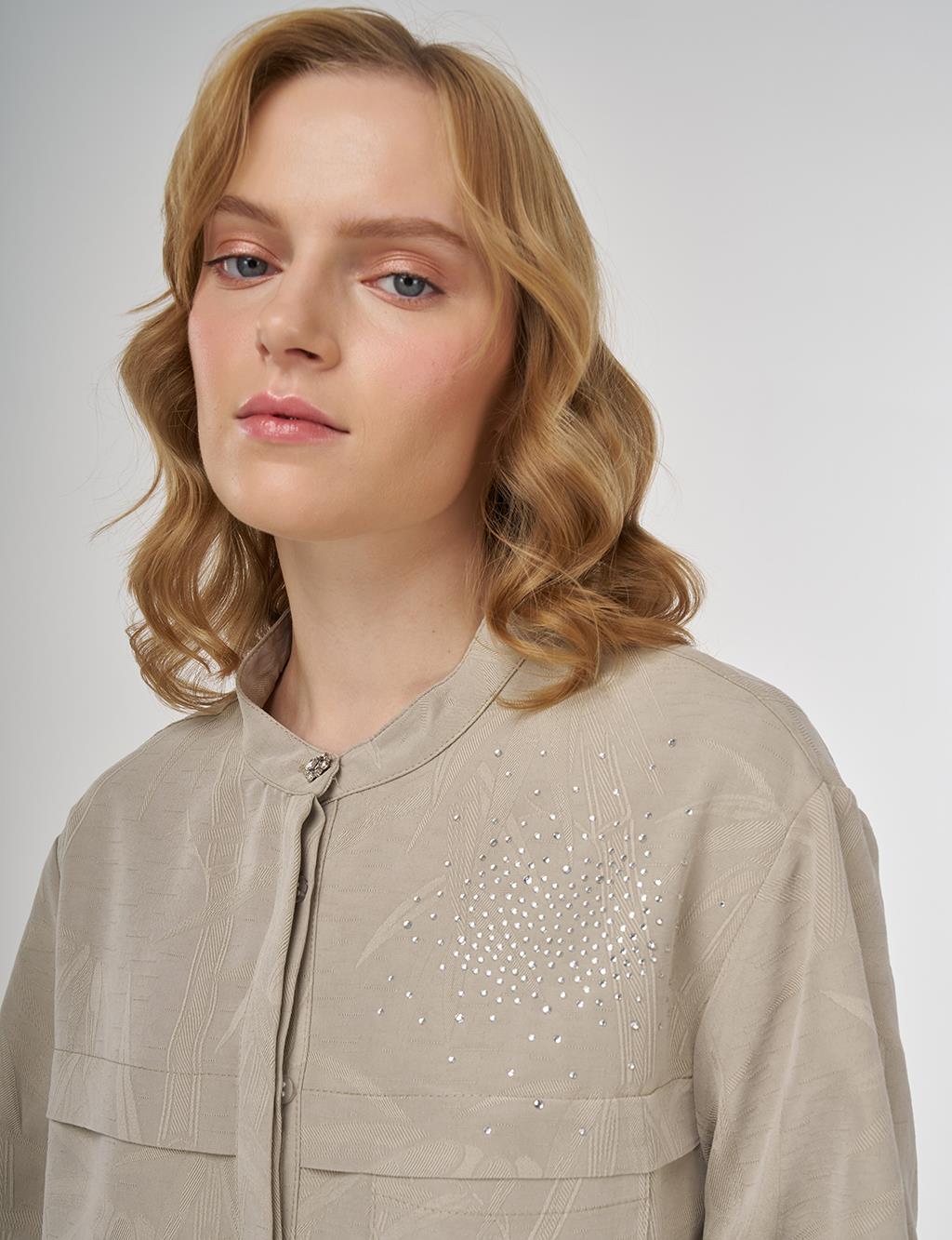 Hotfix-Printed Modal Two-Piece Set Moss Green