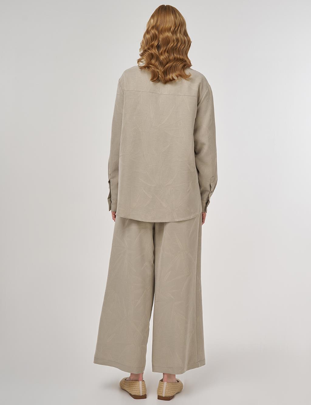 Hotfix-Printed Modal Two-Piece Set Moss Green