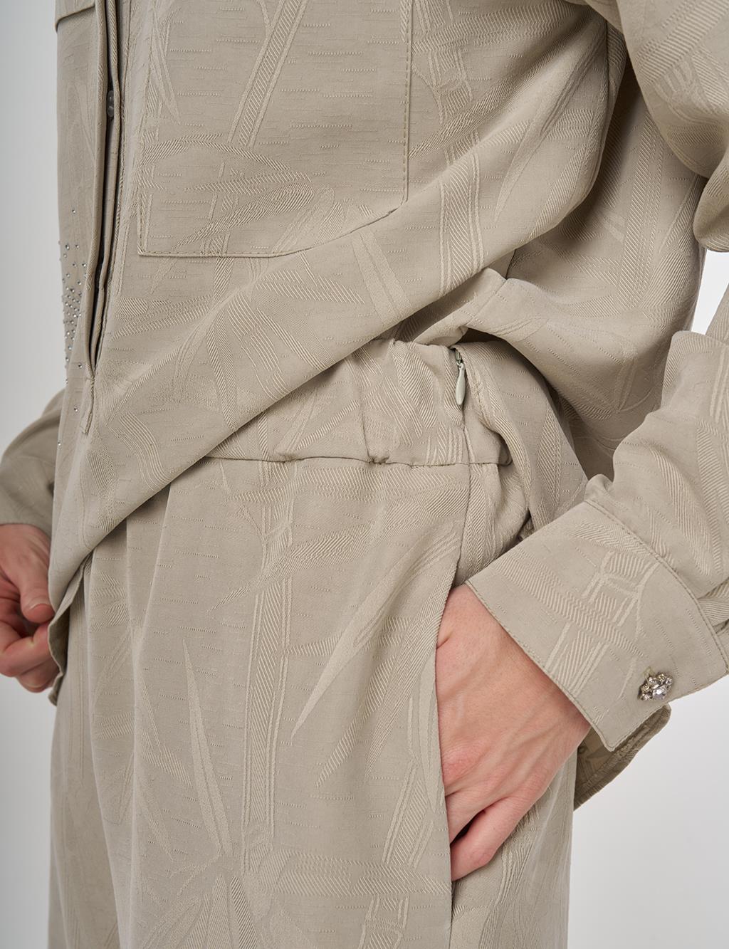 Hotfix-Printed Modal Two-Piece Set Moss Green