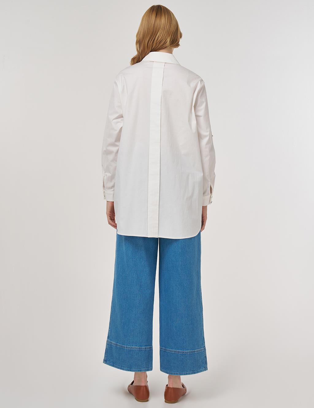 Embossed Cotton Tunic Ecru