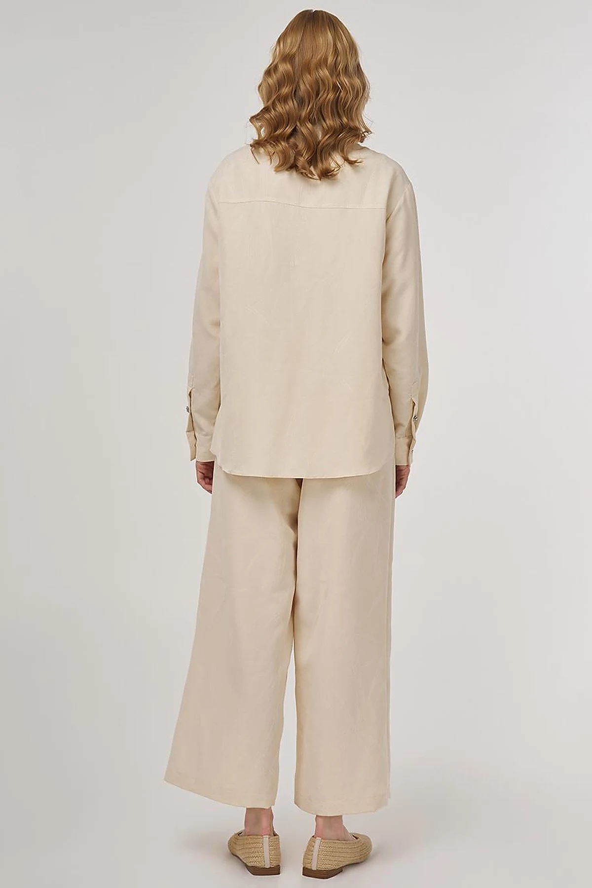 Hotfix-Printed Modal Two-Piece Set Cream