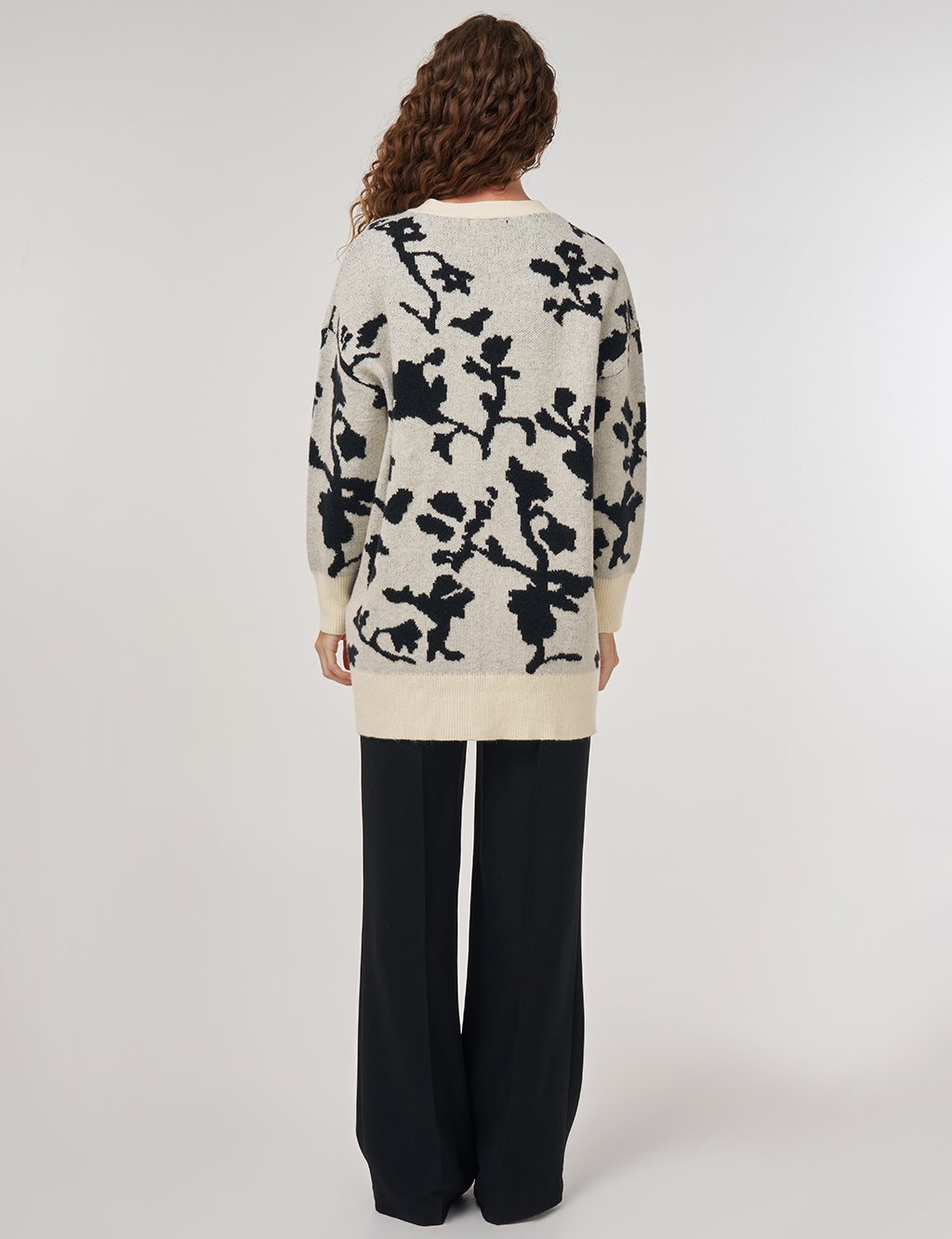Sequin Embroidered Knit Cardigan in Cream