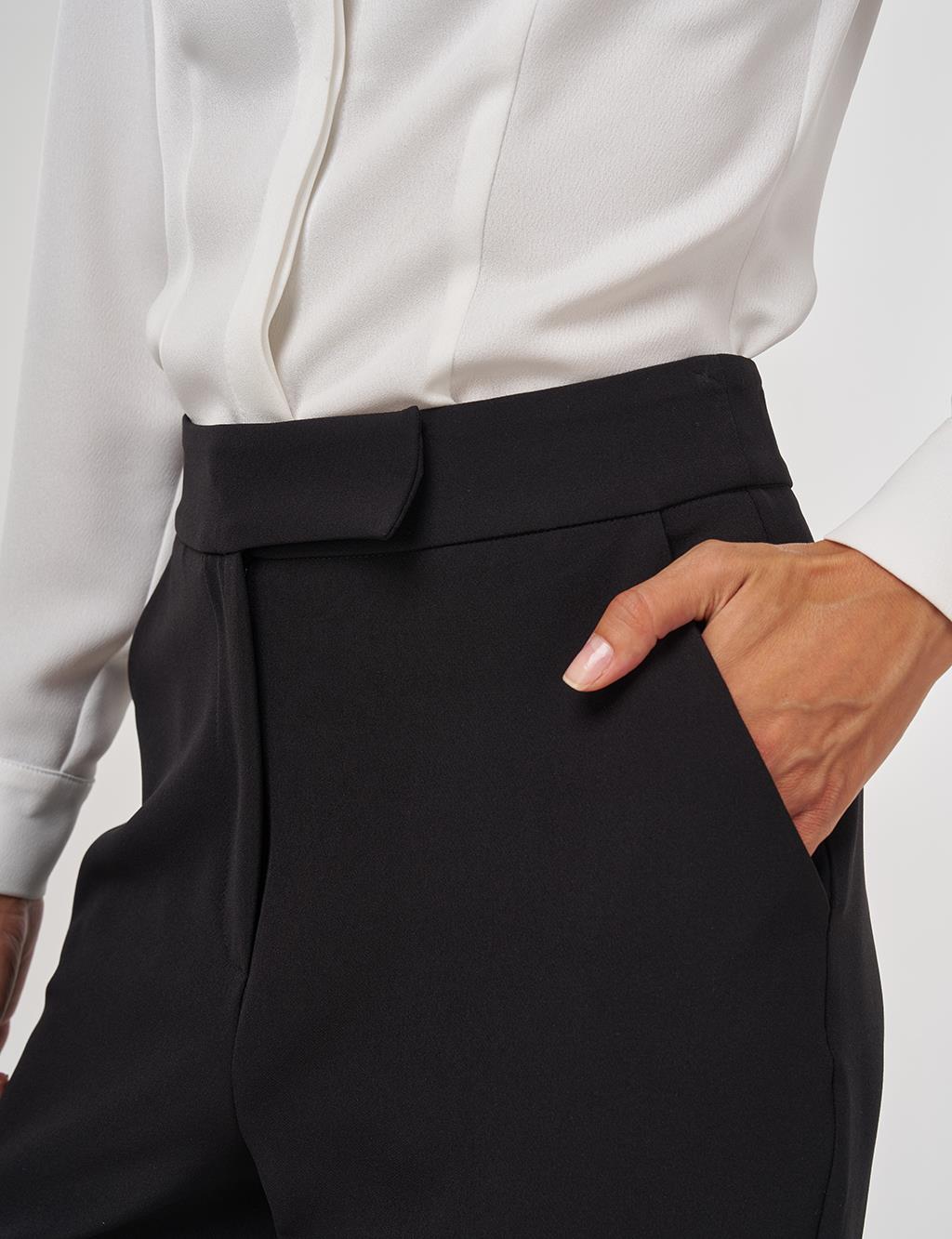 Flared-Leg Pants Black 