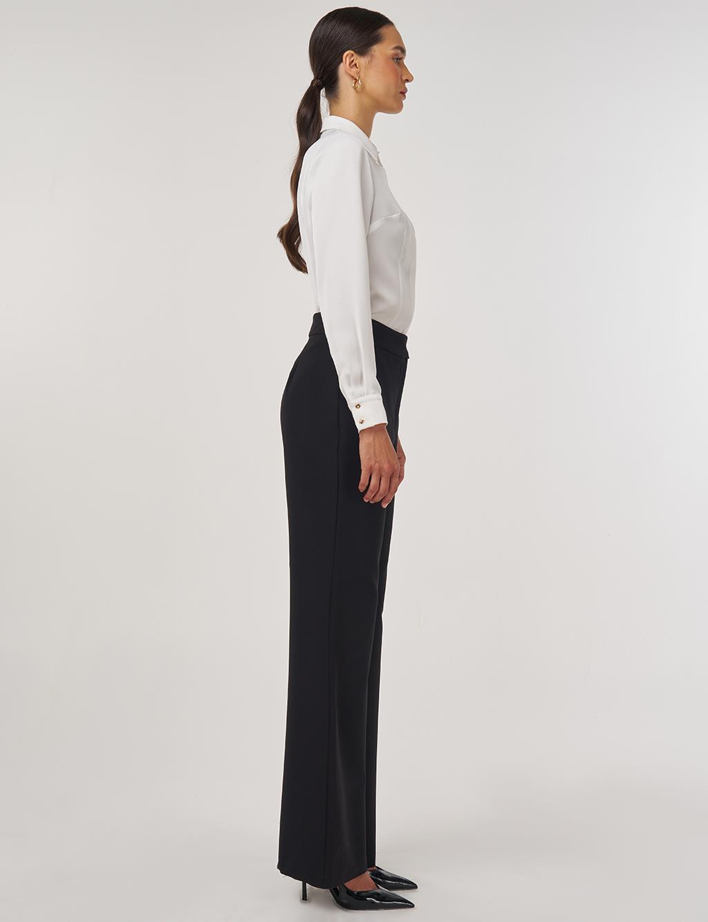 Flared-Leg Pants Black 