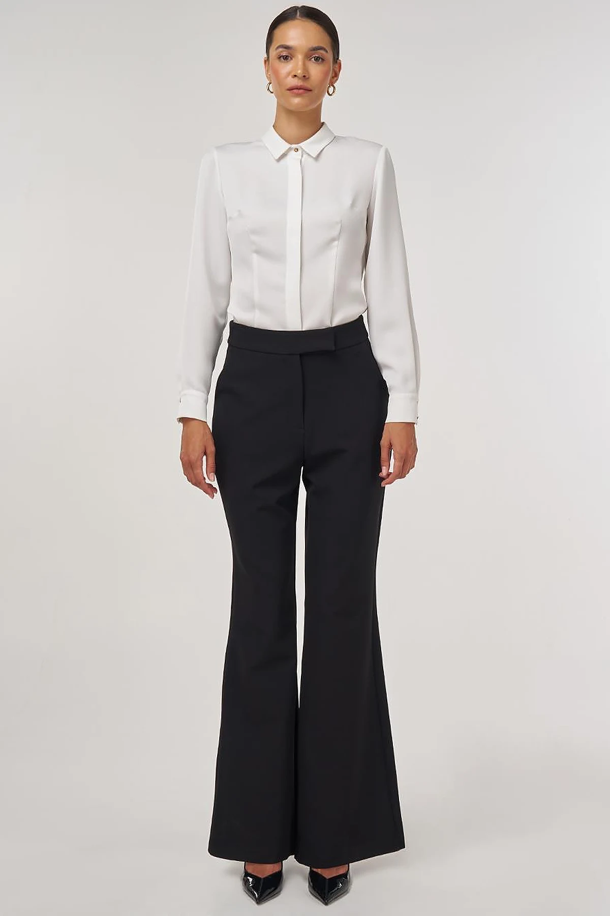 Flared-Leg Pants Black 
