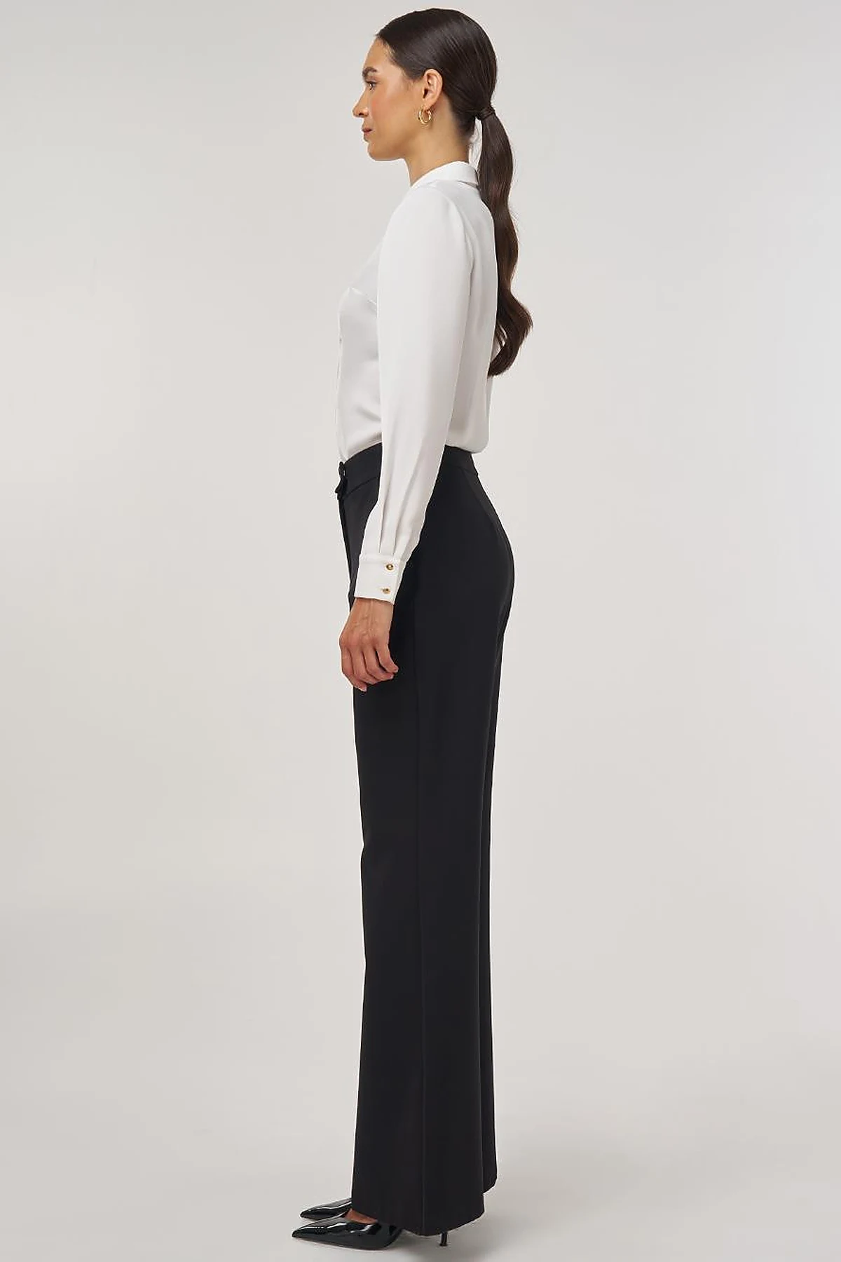Flared-Leg Pants Black 
