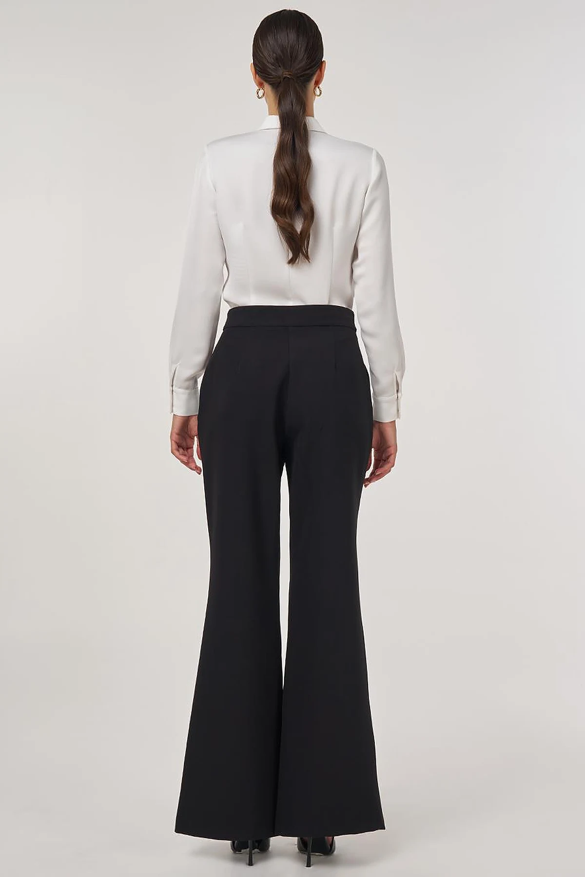 Flared-Leg Pants Black 