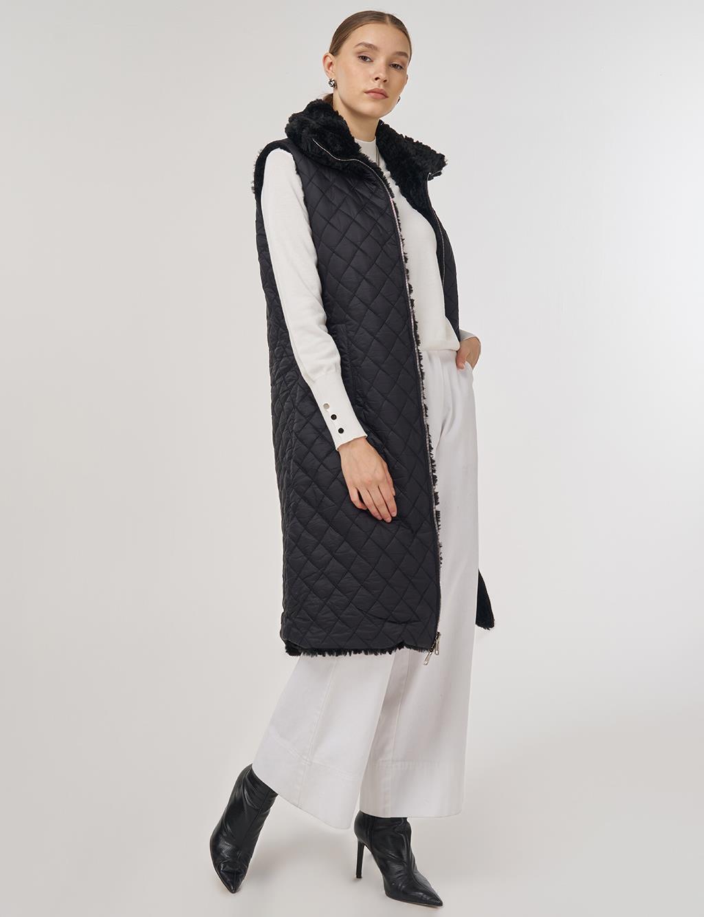 Reversible Zippered Vest Black 