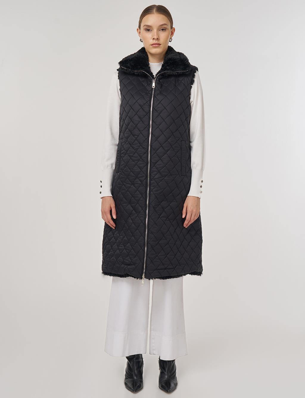 Reversible Zippered Vest Black 
